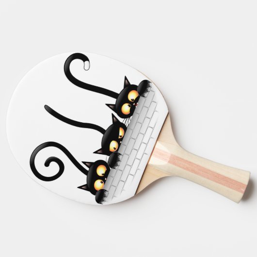 Katzen Ungezogene, spielerische und lustige Charak Tischtennis Schläger (Seitenansicht)