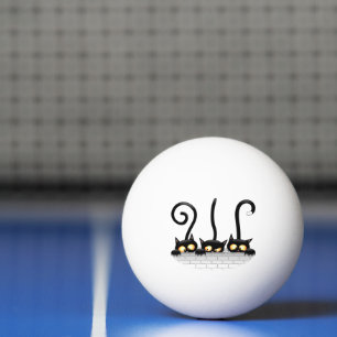 Katzen Ungezogene, spielerische und lustige Charak Tischtennisball