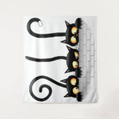 Katzen Ungezogene, spielerische und lustige Charak Wandteppich (Vorderseite)