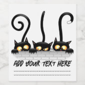 Katzen Ungezogene, spielerische und lustige Charak Weinetikett (Einzelnes Label)