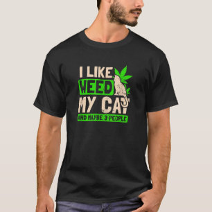 Katzen-Unkraut-Design Ich mag mein Katzen-Geschenk T-Shirt
