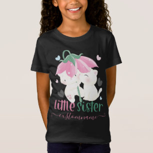 Katzen unter Blumen-Schirm Custom Kleine Schwester T-Shirt
