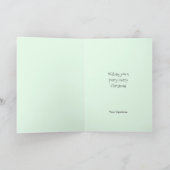 Katzen unter dem Weihnachtsbaum grün Feiertagskarte (Innenseite)