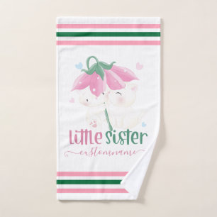 Katzen unter der Blume Schirm für kleine Schwester Handtuch