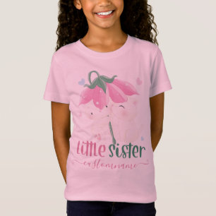 Katzen unter der Blume Schirm für kleine Schwester T-Shirt