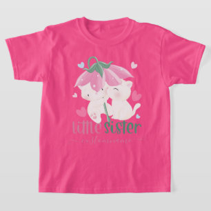 Katzen unter der Blume Schirm für kleine Schwester T-Shirt