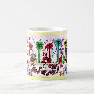 Katzen unter Miami-Mond… Kaffeetasse