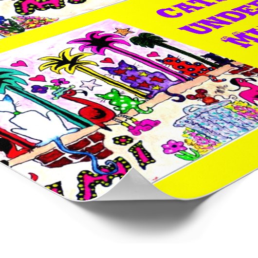 Katzen unter Miami Moon Poster (Ecke)