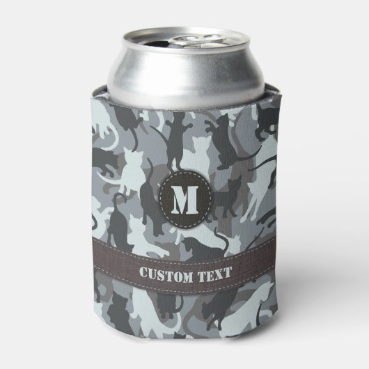 Katzen Urban Camouflage Dosenkühler (Kanne Vorderseite)