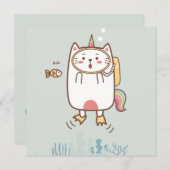 Katzen Urlaubskarte Feiertagskarte (Vorne/Hinten)