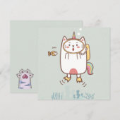Katzen Urlaubskarte Feiertagskarte (Vorne/Hinten)