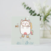 Katzen Urlaubskarte Feiertagskarte (Stehend Vorderseite)
