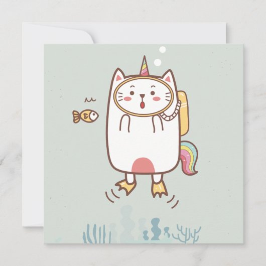 Katzen Urlaubskarte Feiertagskarte (Vorderseite)