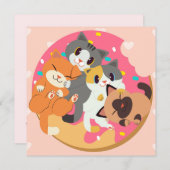 Katzen Urlaubskarte Feiertagskarte (Vorne/Hinten)