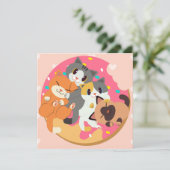 Katzen Urlaubskarte Feiertagskarte (Stehend Vorderseite)