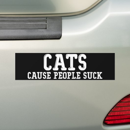 Katzen-Ursachen-Leute sind zum Kotzen Autoaufkleber (Auf Auto)