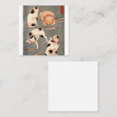 Katzen Utagawa Kuniyoshi Quadratische Visitenkarte (Vorne/Hinten)