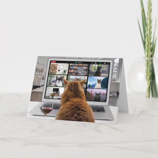 Katzen-Valentinkarte Feiertagskarte (Vorderseite)