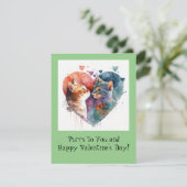 Katzen Valentinstag-Karte Feiertagskarte (Stehend Vorderseite)