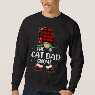 Katzen-Vater-Gnom-Büffel-Karo-passende Familien-We Sweatshirt