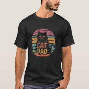 Katzen-Vater-Liebhaber Retro 50er 60er 70er 80er V T-Shirt