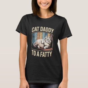Katzen-Vater-Shirt Bester Katzenvater Fette Chonk- T-Shirt