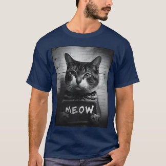 Katzen-Verbrecherfoto Miauen T-Shirt