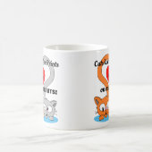 Katzen Verließ Paw Prints auf unseren HARTEN! Cat Kaffeetasse (Mittel)