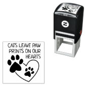Katzen Verließ Paw Prints auf unseren Herzen Permastempel (Beispiel)