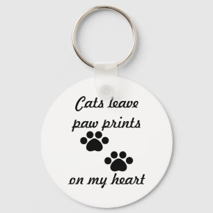 Katzen Verließ Paw Prints Schlüsselanhänger