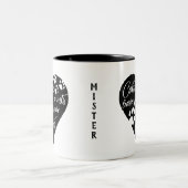 Katzen verließ Pfotendrucke auf unseren Herzen Hau Zweifarbige Tasse (Mittel)