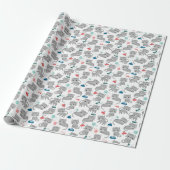 Katzen-Verpackungspapier, Katzen-Geschenkverpackun Geschenkpapier (Ungerollt)