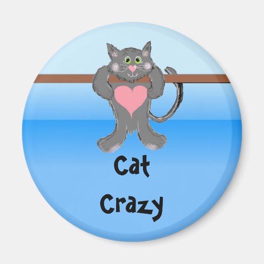 Katzen verrückt magnet (Vorne)