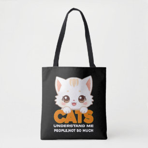 Katzen verstehen mich lustig Zitat Niedlicher du Tasche