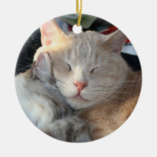 Katzen-Verzierung Keramikornament