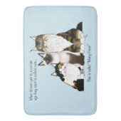 Katzen Viele Paws Funny Blue Badematte (Vorderseite Vertikal)