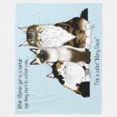 Katzen Viele Paws Funny Blue Fleecedecke (Vorderseite)