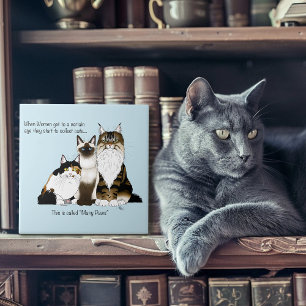 Katzen Viele Paws Funny Blue Fliese