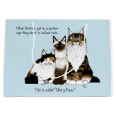 Katzen Viele Paws Funny Blue Große Geschenktüte (Vorderseite)