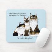 Katzen Viele Paws Funny Blue Mousepad (Mit Mouse)