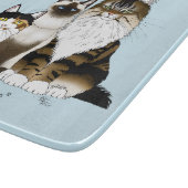 Katzen Viele Paws Funny Blue Schneidebrett (Ecke)