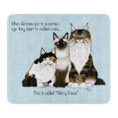 Katzen Viele Paws Funny Blue Schneidebrett (Vorderseite)