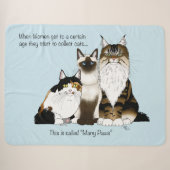 Katzen Viele Paws Funny Blue Sherpadecke (Vorderseite (Horizontal))