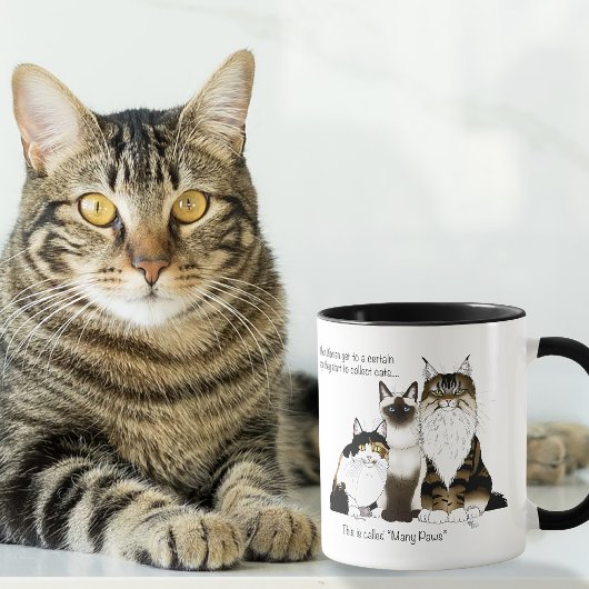 Katzen Viele Paws Funny Blue Tasse