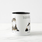 Katzen Viele Paws Funny Blue Tasse (Zentrum)