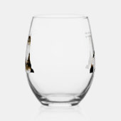 Katzen Viele Paws Funny Blue Weinglas Ohne Stiel (Links)