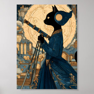 Katzen - viktorianische Katze - Gräfin Beatrice Poster