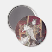 Katzen Vintag Magnet (Vorderseite/Rückseite)