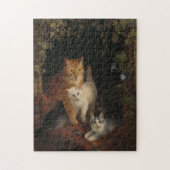 Katzen Vintag mittelalterliche Kunst Puzzle (Vertikal)