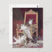 Katzen Vintag Postkarte (Vorne/Hinten)